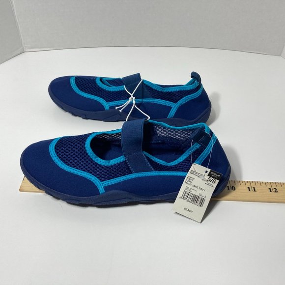 Water Beach Shoes Size 5/6 Navy Blue Slip on Shoes Athletech - Picture 9 of 14